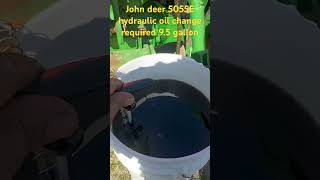 how to change John deer tractor 5055E #hydraulic #oil #ytshort #diy #doityourself official #tractor