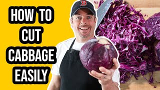 How to Cut Cabbage | Sliced for Coleslaw