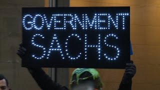 Government Sachs: Protesters Decry Financial Giant Swamping Incoming Trump Administration