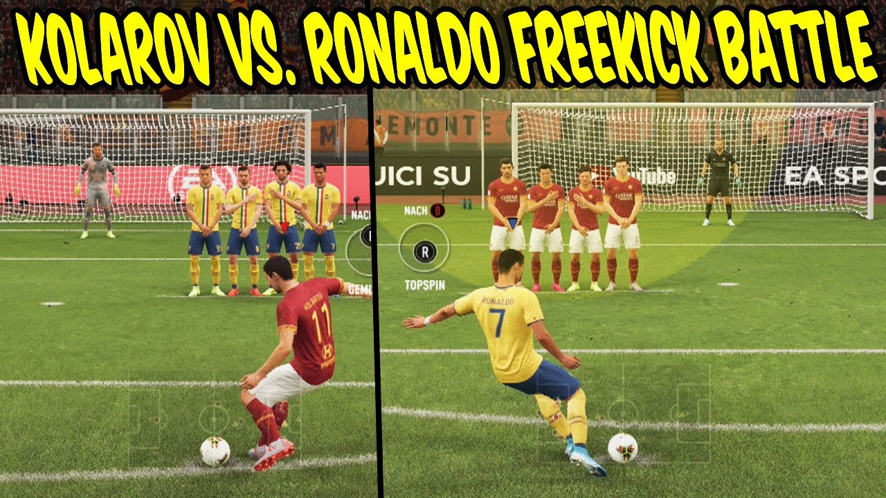 Die beiden haben den härtesten Freistoß! KOLAROV vs RONALDO Freekick Battle! - Fifa 20 Ultimate Team