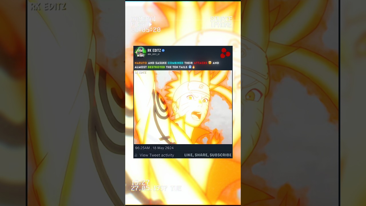 NARUTO AND SASUKE COMBINE ATTACK 🤯🥶