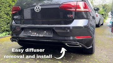 How to remove/replace golf 7 diffuser (rear valance) with r-line diffuser