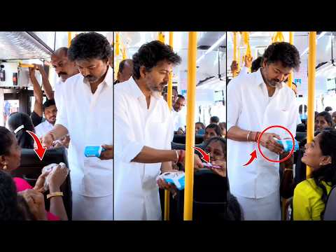 WATCH: CM Vijay Turns Bus Conductor, Hands Free Tickets To Women | Launches ‘Vettri Payanam Thittam’