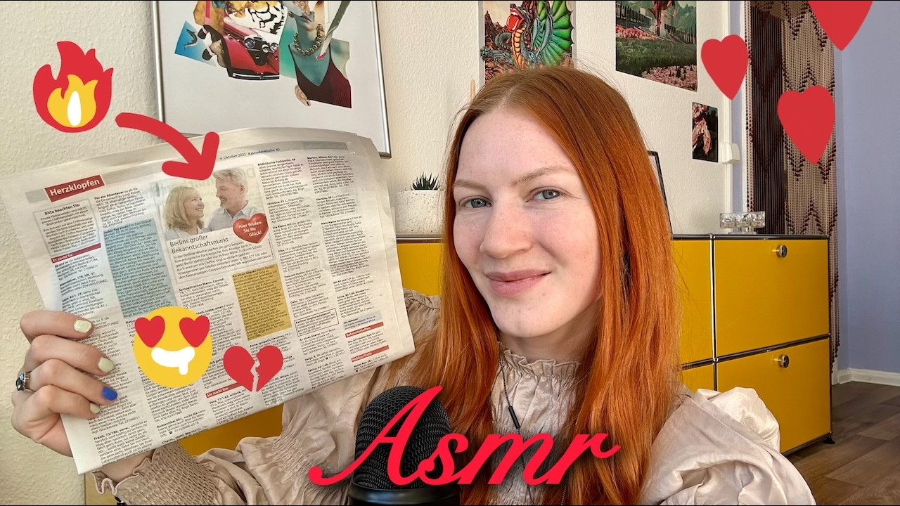 ASMR ❤️ Ich lese euch Liebes-Anzeigen aus der Zeitung vor