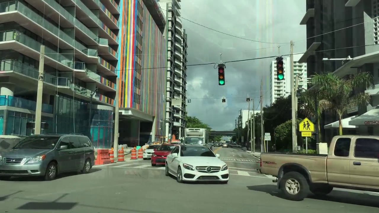 19 Driving Downtown Miami USA 4K