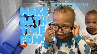 Twins Night Bath-Time Routine With Tub Topper