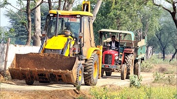 New Jcb 3DX Eco Backhoe Machine Running Working Loading Mud in Trolley Massey Tractor Eicher Tractor