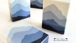 Mountain Sculptured Layers Cold Process Soap  | Trouble-Shooting Fail (Technique Video #33)
