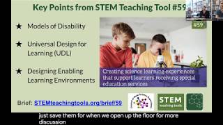 Webinar: Designing Inclusive Science Learning Environments