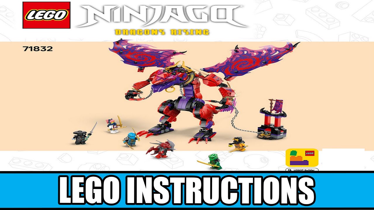 Ninjago - Thunderfang Dragon of Chaos - Dragons Rising Season 3 LEGO instructions