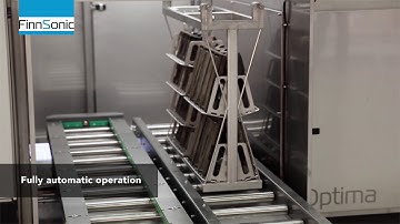 FinnSonic Optima ultrasonic cleaning of glass moulds