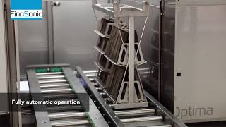 FinnSonic Optima ultrasonic cleaning of glass moulds