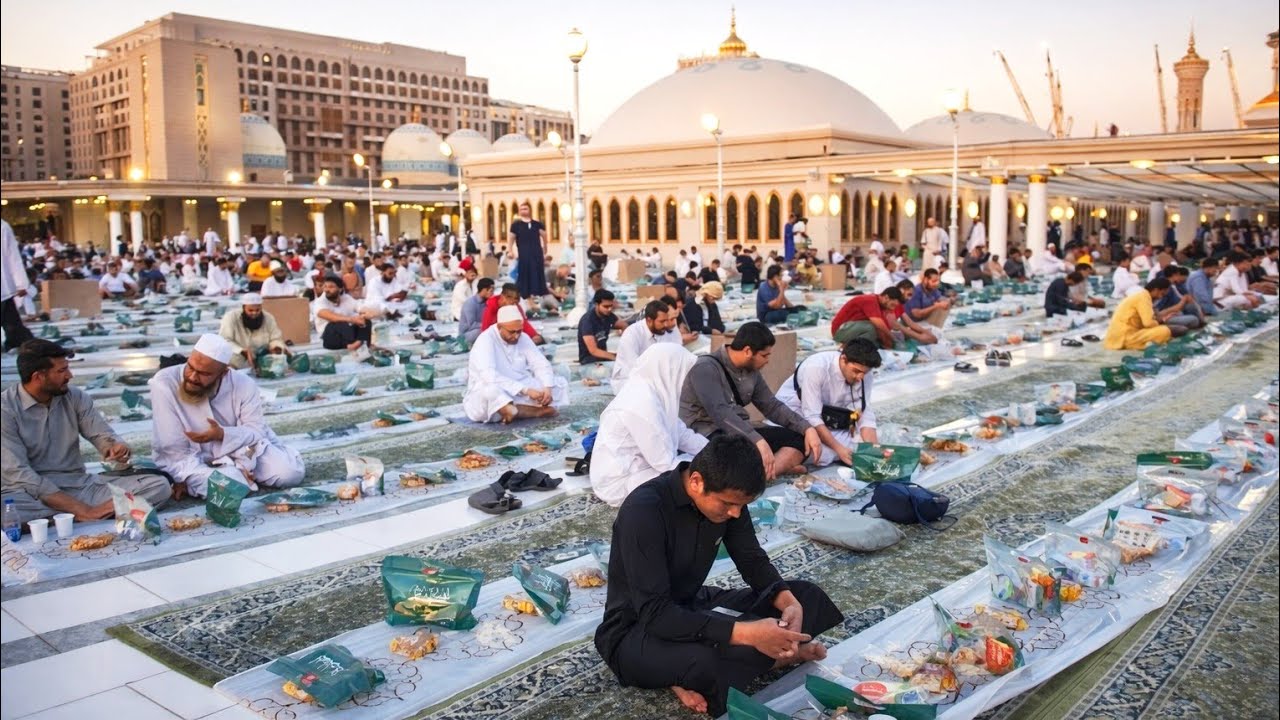 🔴 14th Roza Ramadan 2026 | Masjid e Nabawi Live | Madina Iftar Scene 🌙