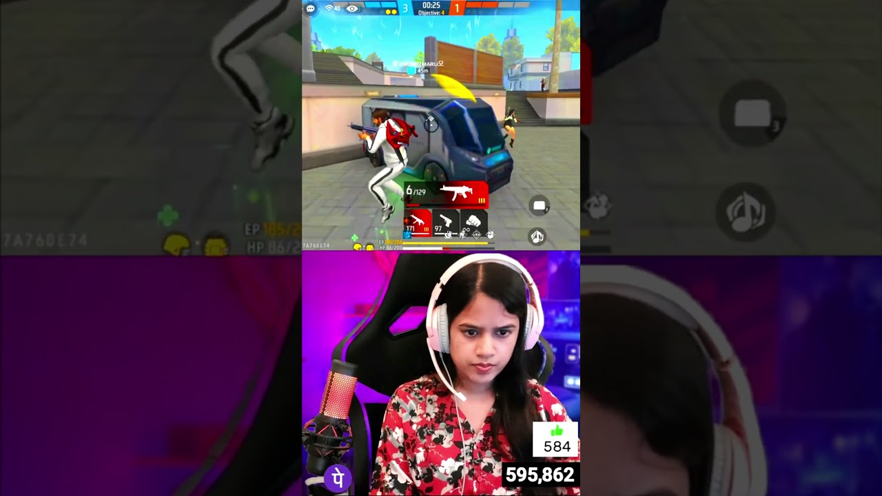 My First 1v3 in Free Fire ❤🔥 