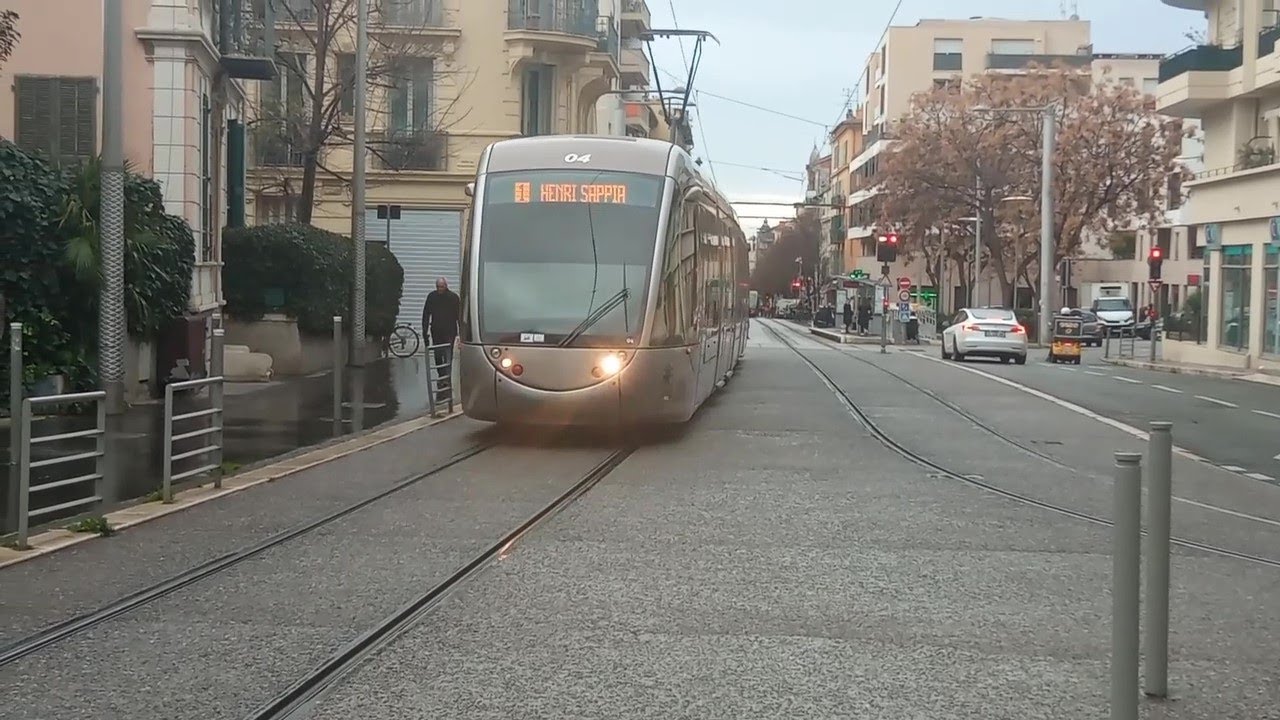 Nice Tramway T1 - Valrose Universite - Recorded in January 2025