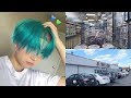 I have blue hair lol 💙 college vlog