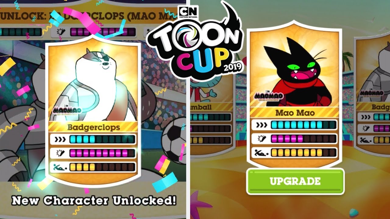 Toon Cup 2020 - Cartoon Network'S Football Game - New Characters Unlocked  Badgerclops And Mao Mao - Youtube