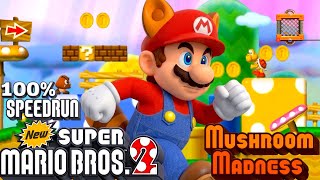 Speedrunning Mushroom Madness (4K 60FPS) | New Super Mario Bros. 2