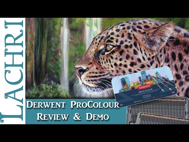 Derwent ProColour colored pencil review and leopard demo w/ Lachri