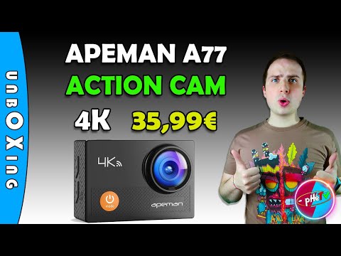    APEMAN A77 - UN ACTION CAM COMPLETA ED ECONOMICA - UNBOXING - RECENSIONE -pH TV