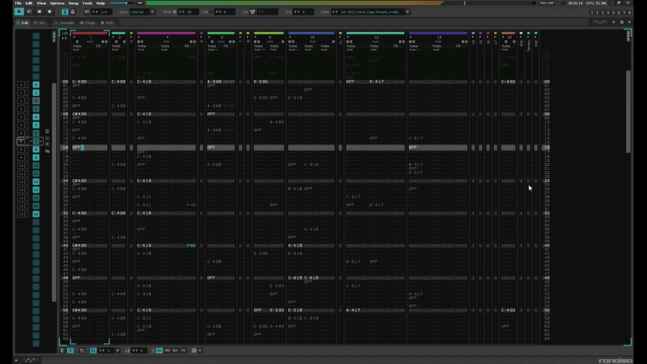 Song - Glowing Gridlines (IDM, Electronic, Renoise)