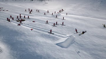 Ragdoll Ski Simulation (3ds Max, TyFlow, rendered in realtime with Nvidia Omniverse Create)