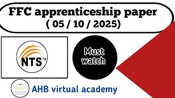 FFC Apprenticeship past paper // NTS fertilizer test paper / FFC apprenticeship test 2025 #ffc 
