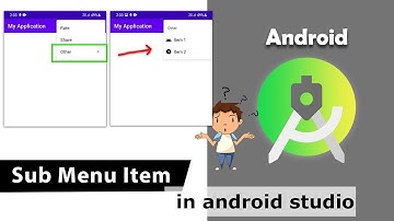 Option with sub menu item in android studio | Sub menu item in Option menu | Part 3 | #52