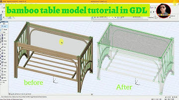 | Archicad Tutorial | - | bamboo table model tutorial in GDL | Archicad tutorial 2022 |