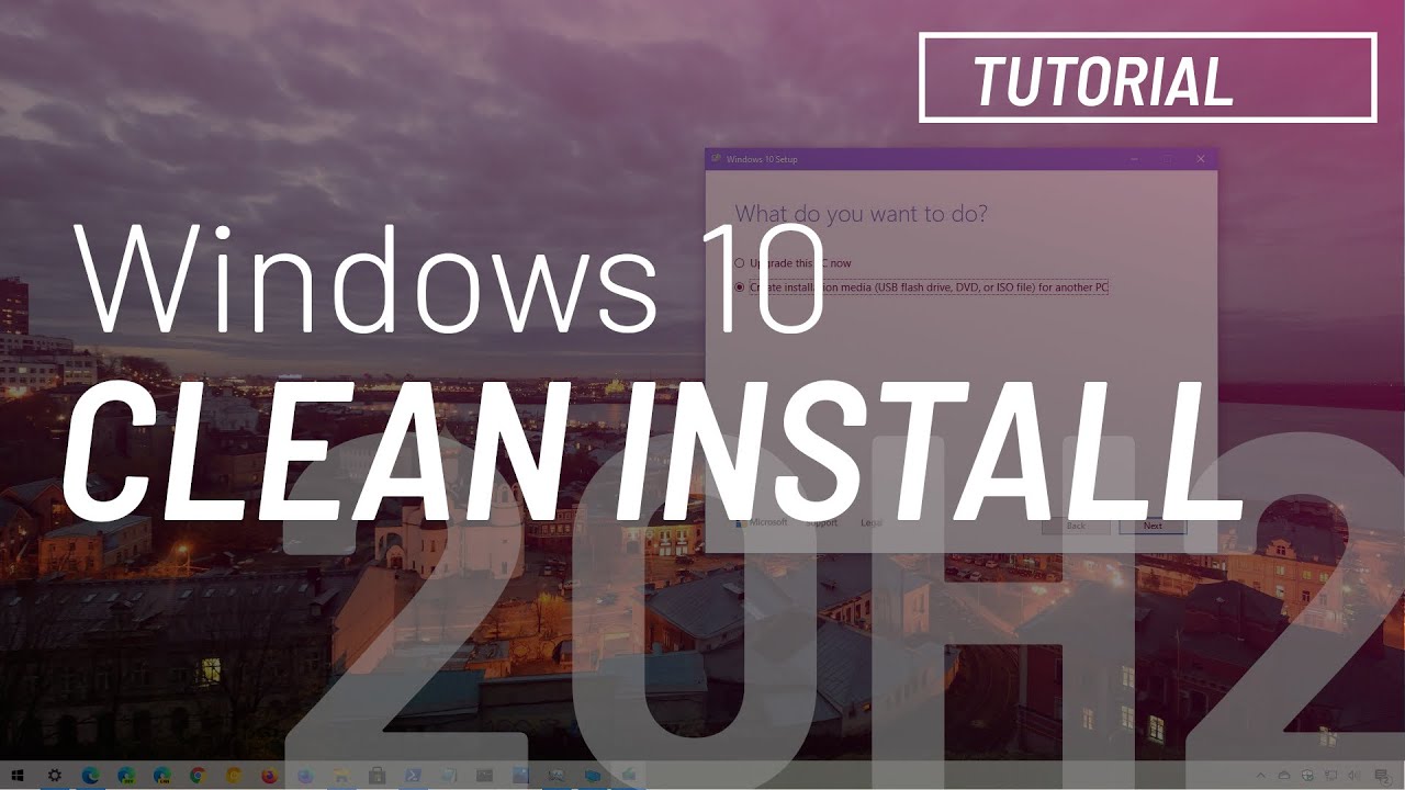 Windows 10 20h2 October 2020 Update Clean Install Tutorial Youtube