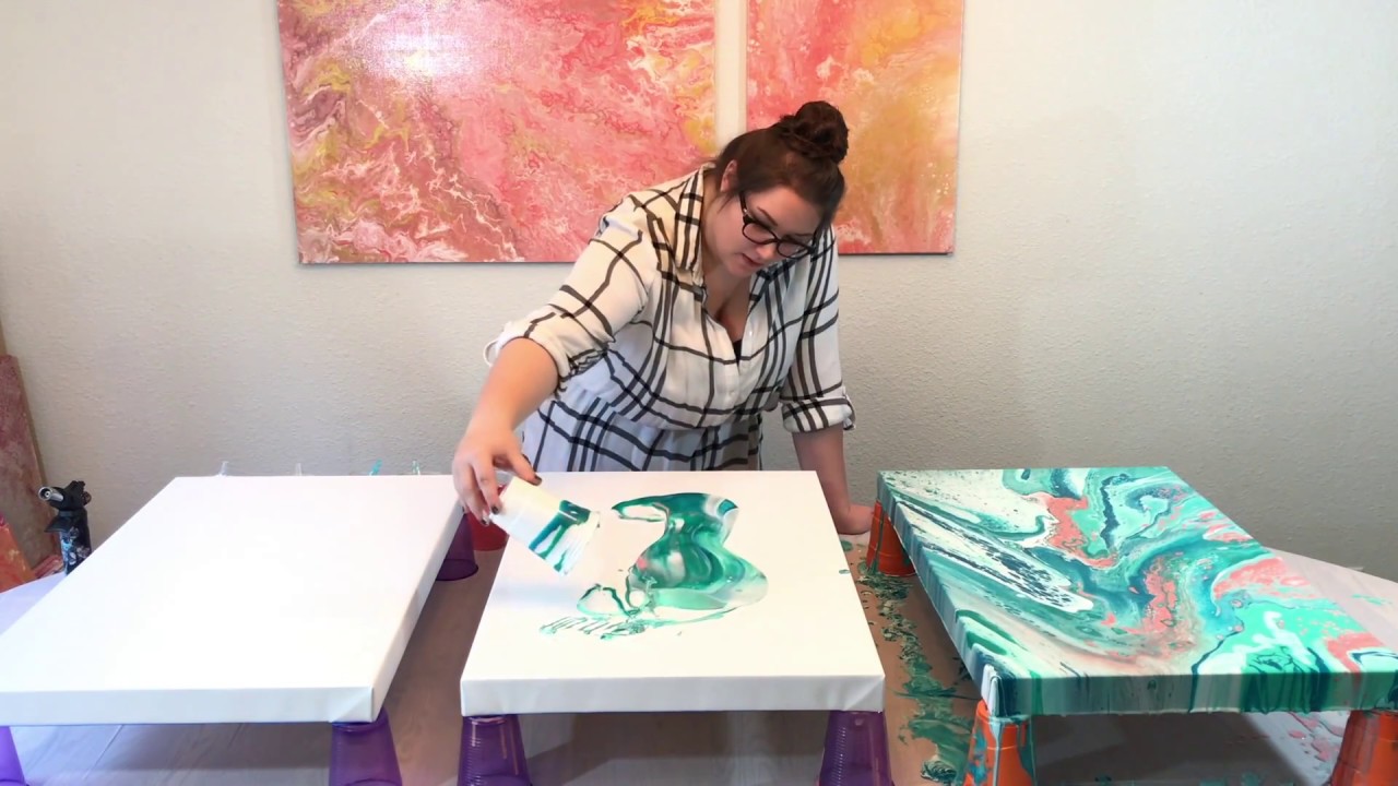 | Abstract Fluid Art | Acrylic Pour Painting | Easy Techniques - YouTube
