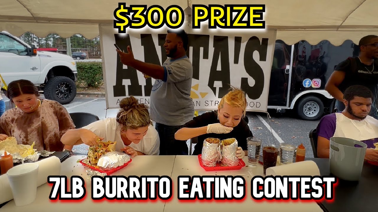 300 CASH PRIZE 7LB BURRITO EATING CONTEST at Anita's in Greenville, NC