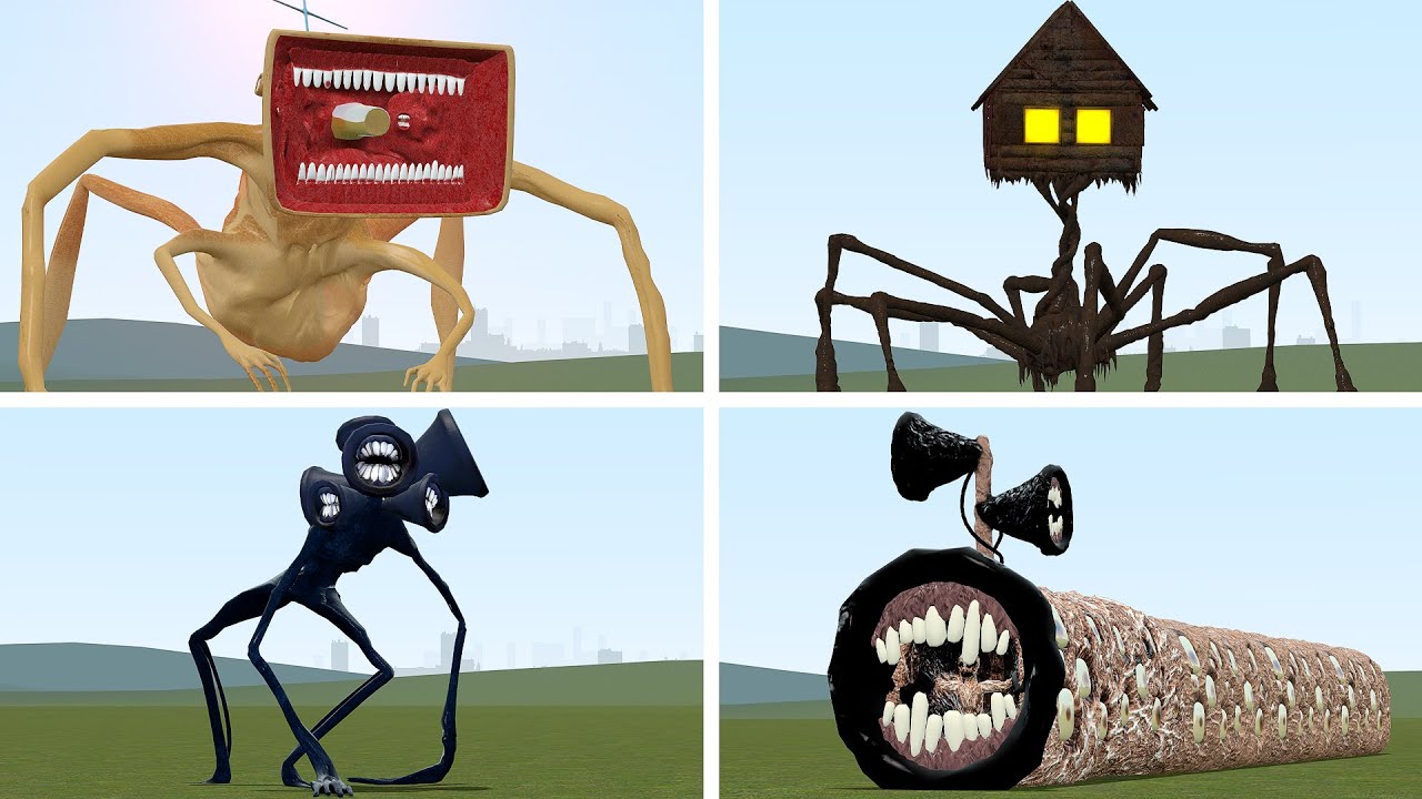 NEW MEGAHORN VS HOUSE HEAD VS SIREN HEAD VS SIREN HEAD EATER in Garry's Mod