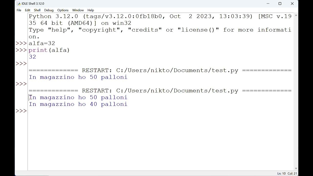 #5 - Python - Ancora sulle variabili - YouTube