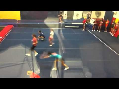 roundoff backhandspring fail - YouTube