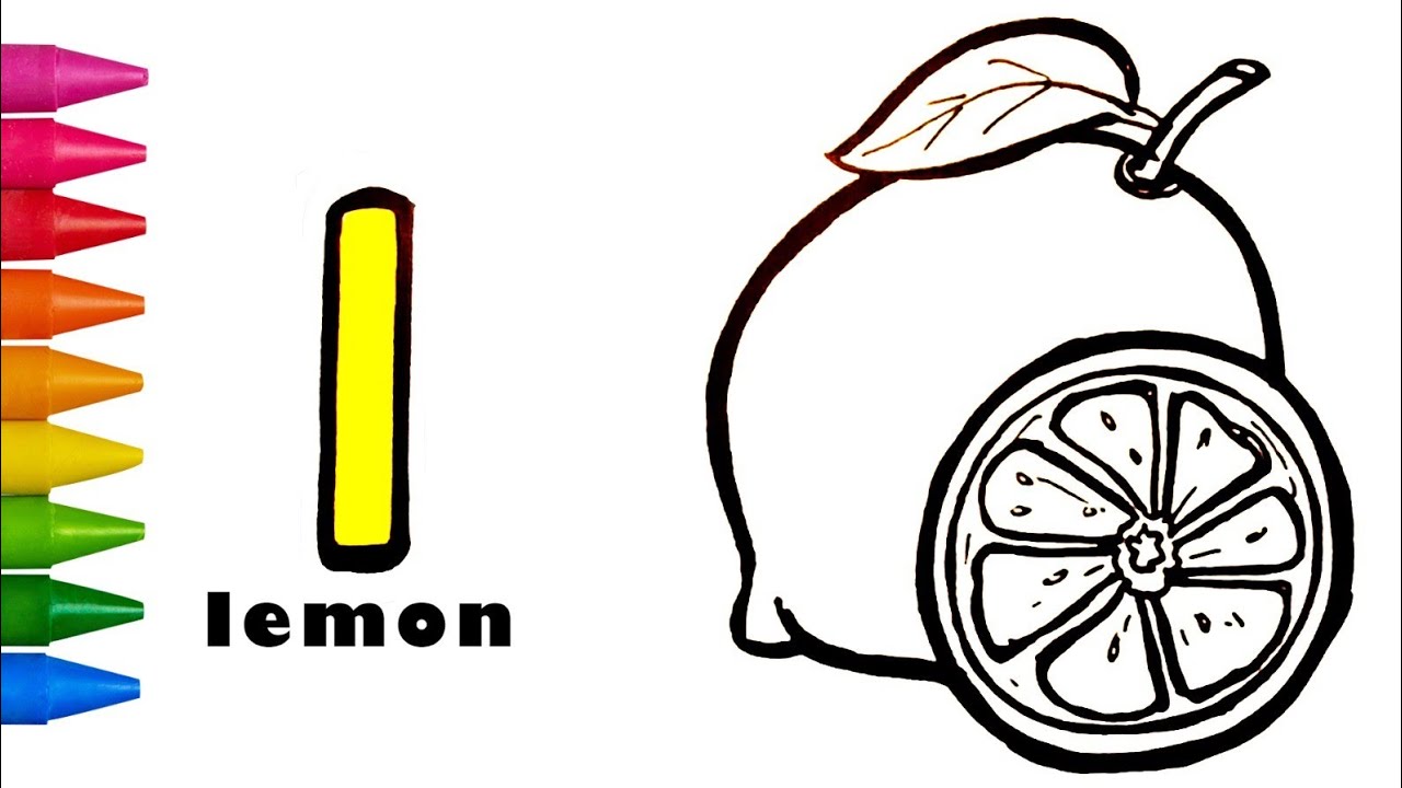 easy drawing 4 years boy👦 | Children's drawing easy beautiful | 🍋 Lemon drawing 