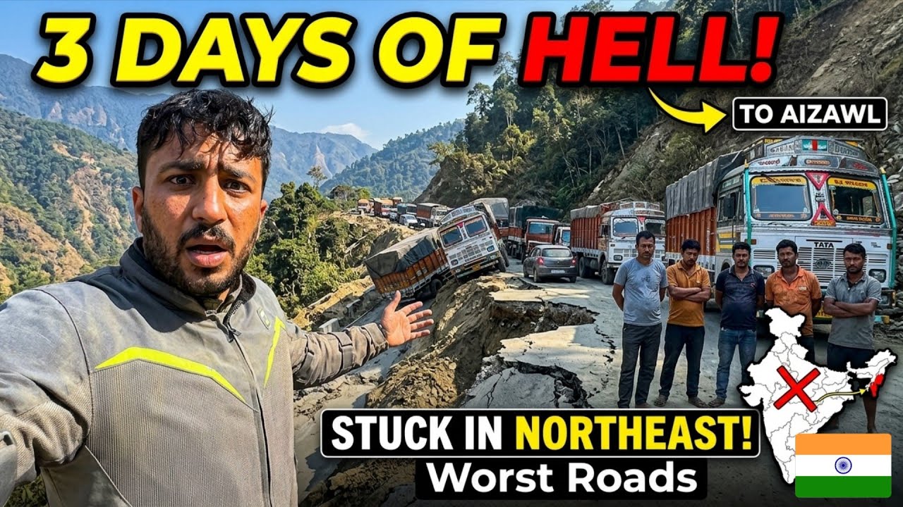 3 Days of Hell to Reach Aizawl Mizoram 😱 Worst Roads of North East India 🇮🇳 