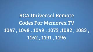 RCA Universal Remote Codes