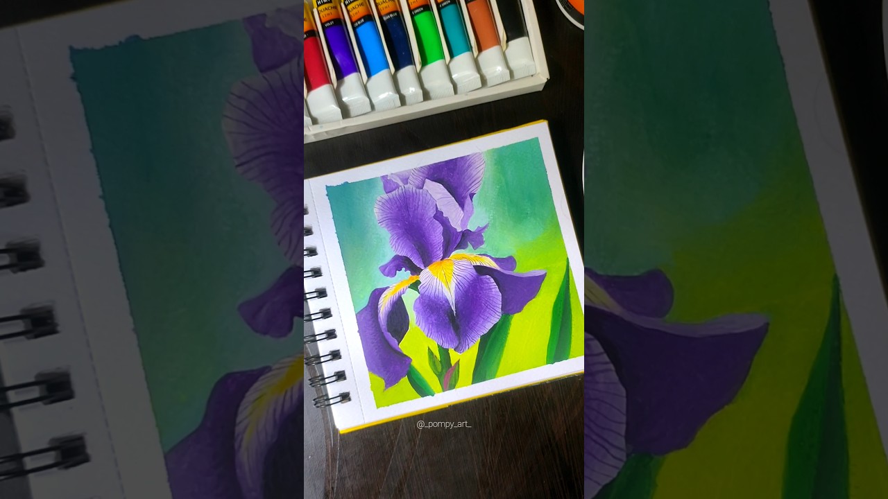 Iris flower painting 💜