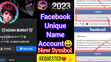 How To Make Unique Name Facebook Account 2023 | Facebook Emoji Name Account 2023 | Working Trick