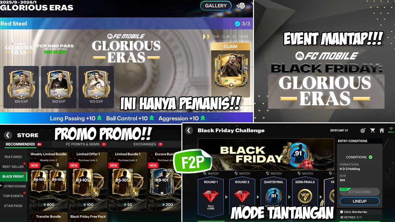 WIH R9!! BAHAS TUNTAS BOCORAN PROMO BLACK FRIDAY DI EVENT GLORIOUS ERAS / ERA KEJAYAAN FC MOBILE