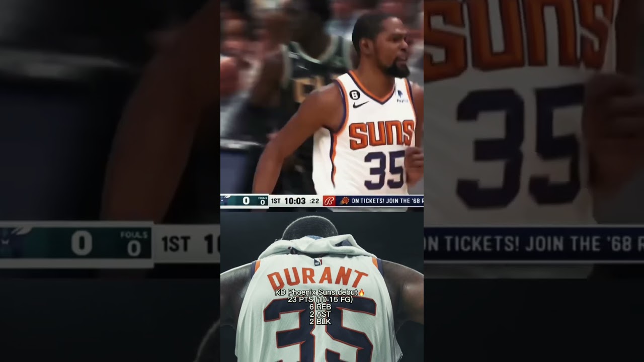 Kevin Durant first bucket in Phoenix Suns uniform! 🔥