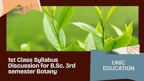 B.Sc. 3rd Semester Botany Syllabus 2025 | B.Sc. 3rd Semester Botany | B.sc Botany 3rd Semester class