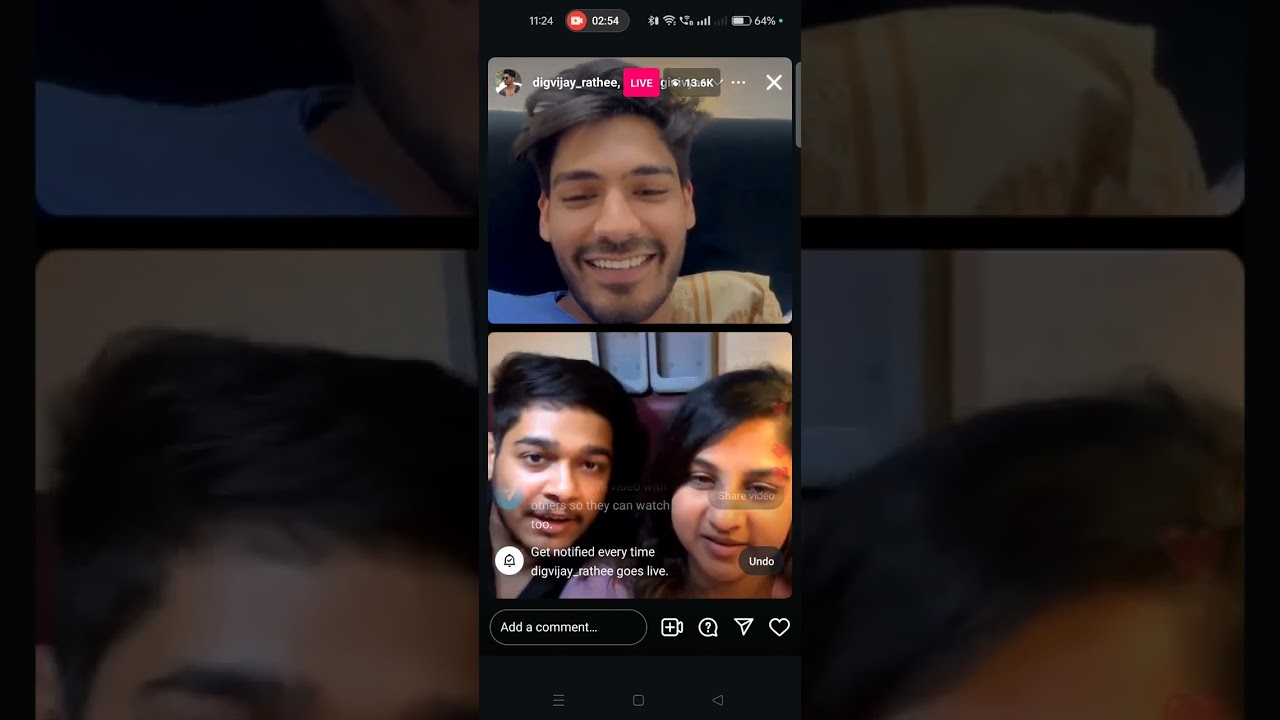 Digvijay Rathee And  Dewangini And Diviansh Live on Instagram, Digvijay Rathee ideal match of Unnati