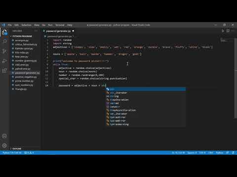 Python Program On  Password Picker