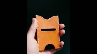 Tan is so underated! Check out this handmade leather card holder...