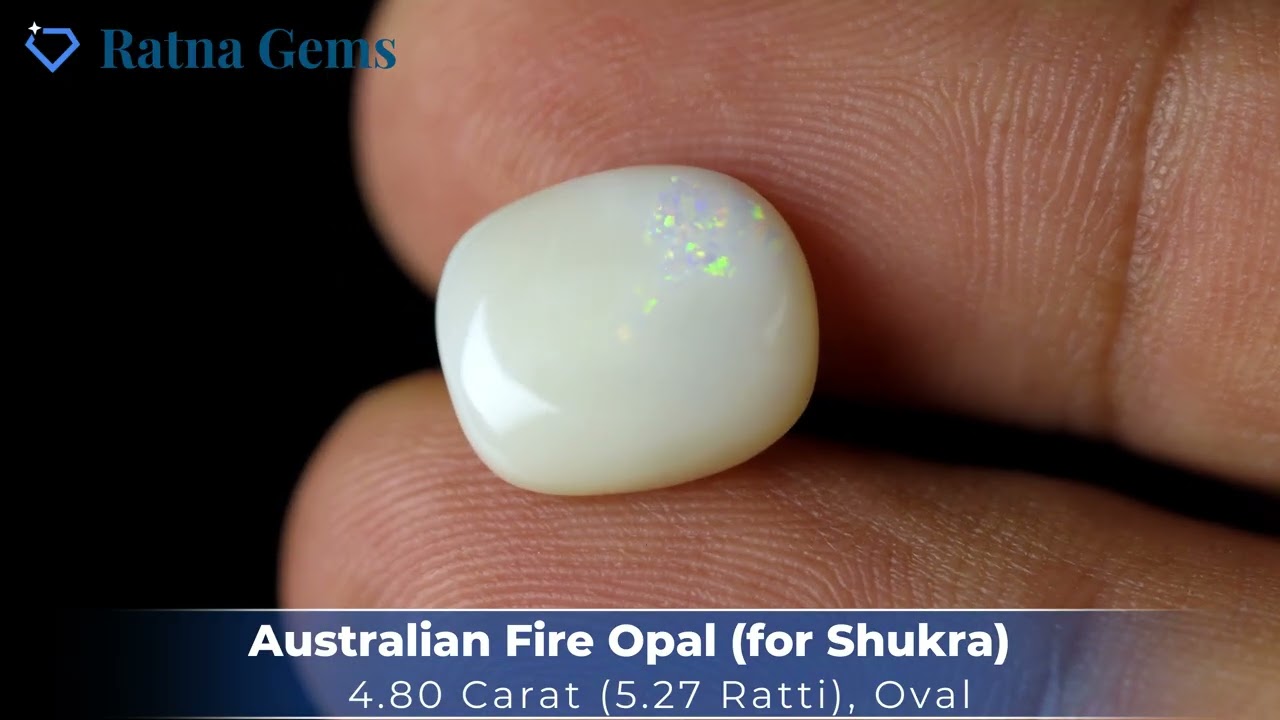 5.27 Ratti Certified Australian Fire Opal | 4.80 Carat Original Gemstone | Ratna Gems