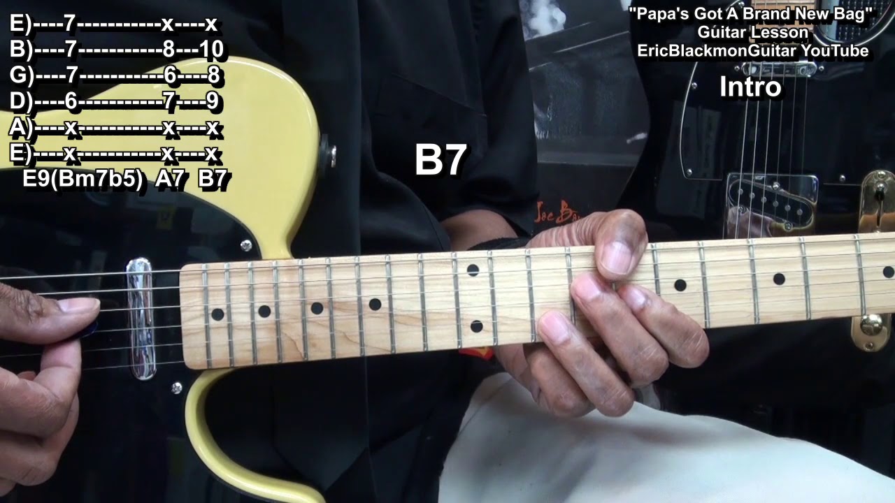 PAPA'S GOT A BRAND NEW BAG Guitar Lesson James Brown