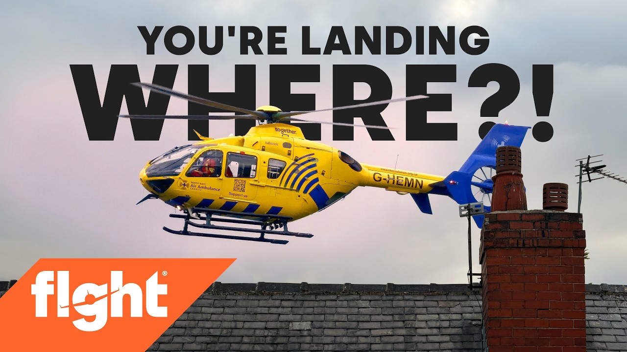 They actually LANDED an Air Ambulance in a kids' playground!