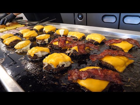 트리플 치즈 버거 / triple cheeseburger - korean street food